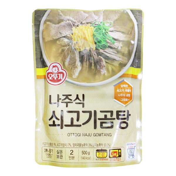 오뚜기 오뚜기 나주식 쇠고기곰탕 500g 1개 즉석국 탕 간편식