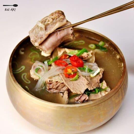 갈비 국 육수 소 고기 갈비탕 왕 밀키트 B의식탁 왕갈