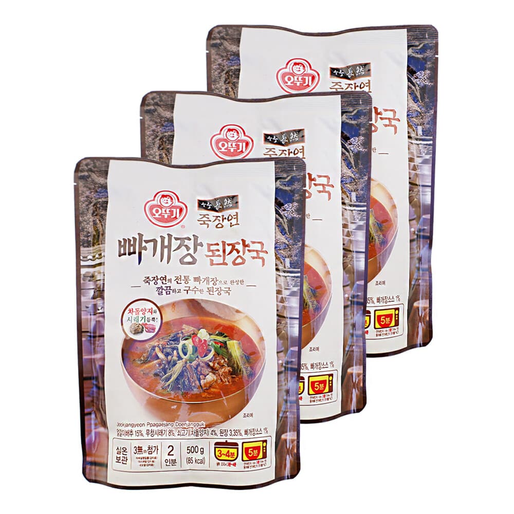 오뚜기 오뚜기 죽장연 빠개장 된장국 500g 3개 즉석국 즉석탕 간편식