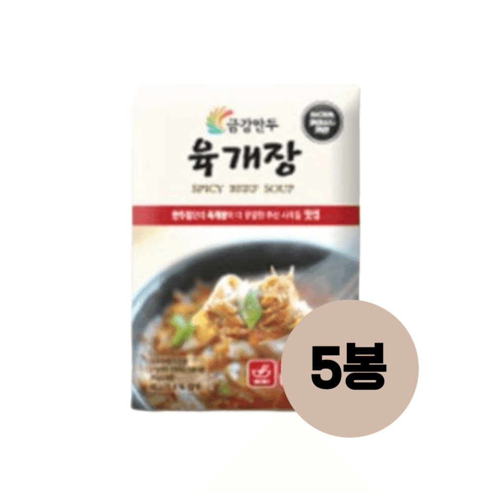 참도깨비 금강만두 육개장 630g x 5봉 즉석국 밀키트 혼밥 금강만두 육개장