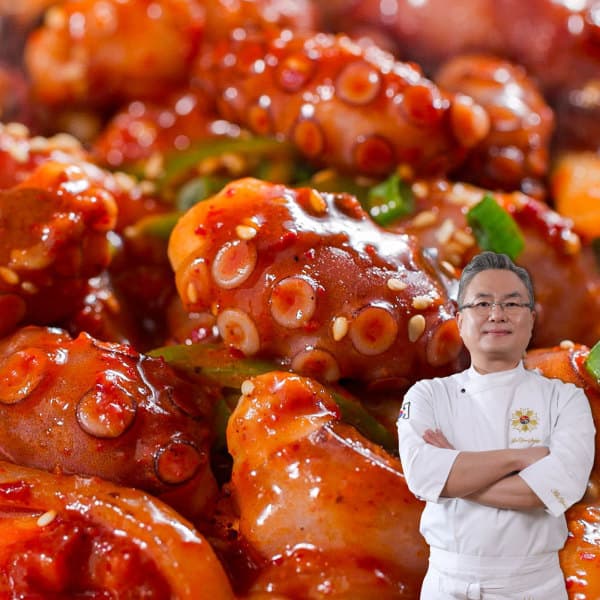 안유성 명장의 매콤 왕낙지볶음+칼국수면 세트 (칼낙지 3인분 밀키트)