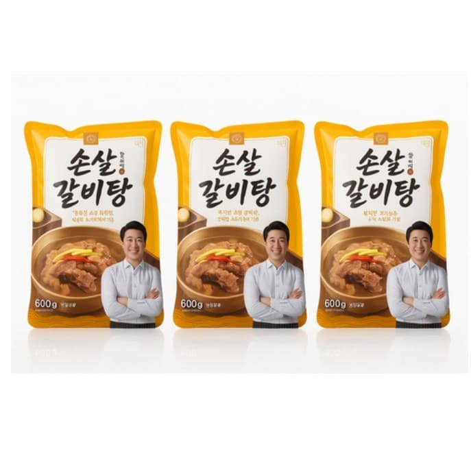 정품 장사의신 장신몰 순살 갈비탕 보양식 밀키트 뼈없는갈비탕 600 g 3봉지  3개  600g
