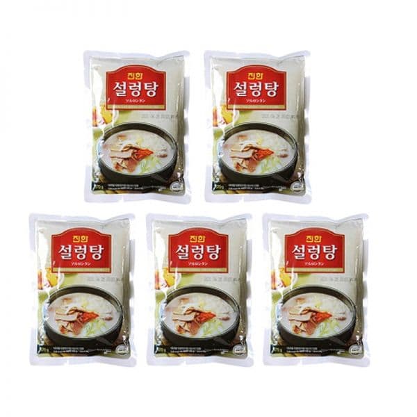 진한식품 설렁탕 570g 5개 양지 사골육수 캠핑 밀키트 간편식