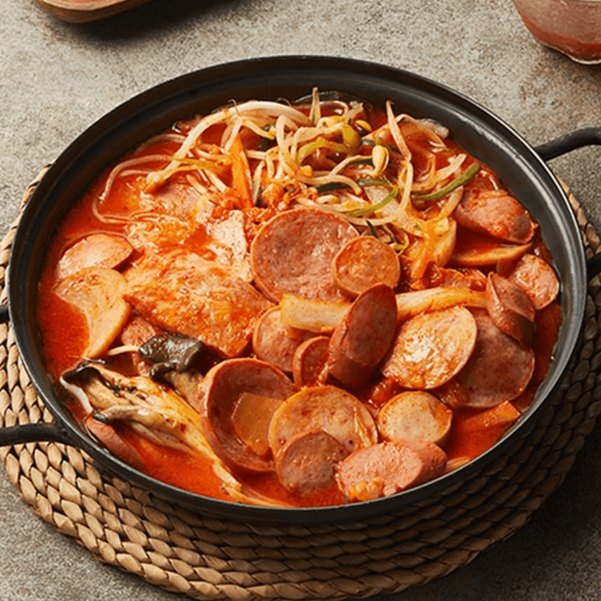 쿡솜씨 햄가득부대찌개 밀키트 캠핑 음식 요리(국내산 돈육 3종햄)  510g  1세트