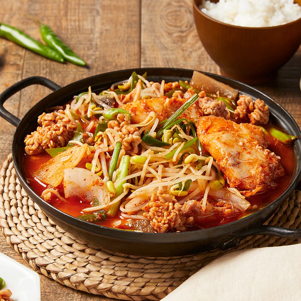 쿡솜씨 대구 뽈탕 밀키트 대구탕 찐 북어육수 대구뽈 명태 곤이 매운탕