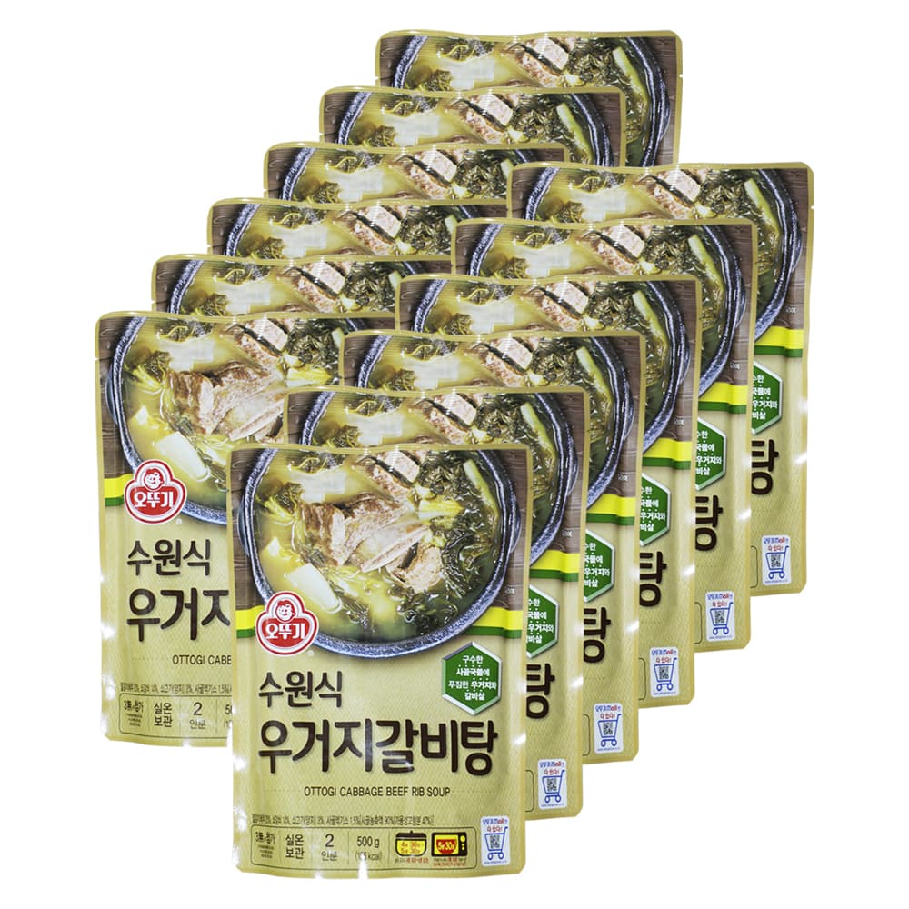 오뚜기 수원식 우거지 갈비탕 500g 12개 즉석국 즉석탕 간편식