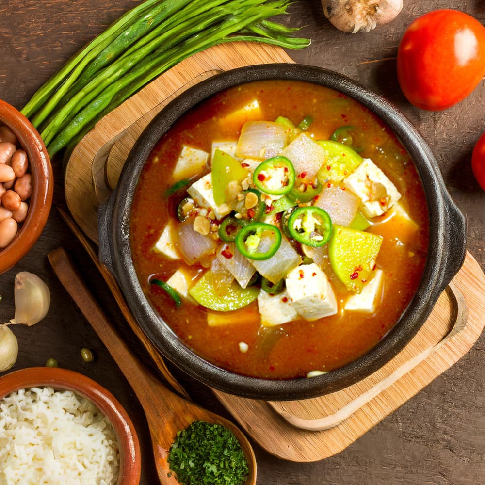 된장찌개 밀키트 2인분 야채 두부포함 간편식 한식 캠핑