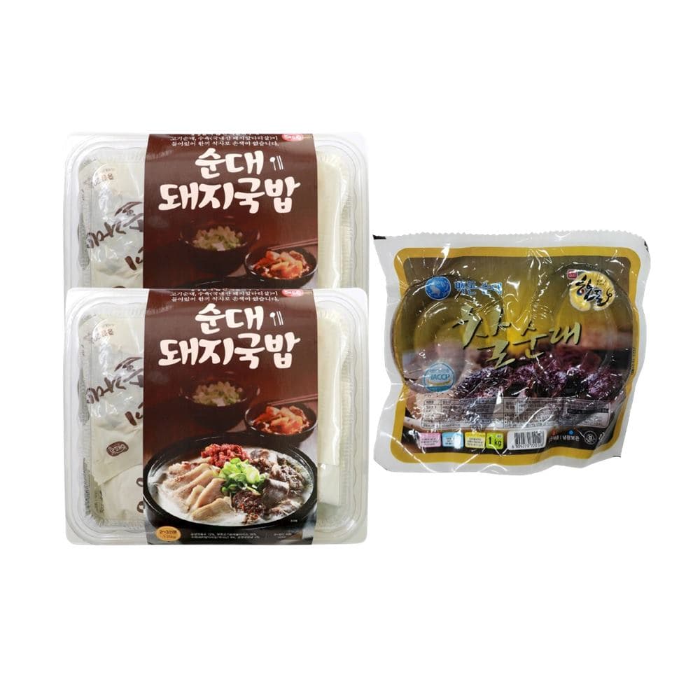 코스트코 순대 돼지 국밥 순댓국 밀키트 1.25kg x 2개, 찰 순대 1kg