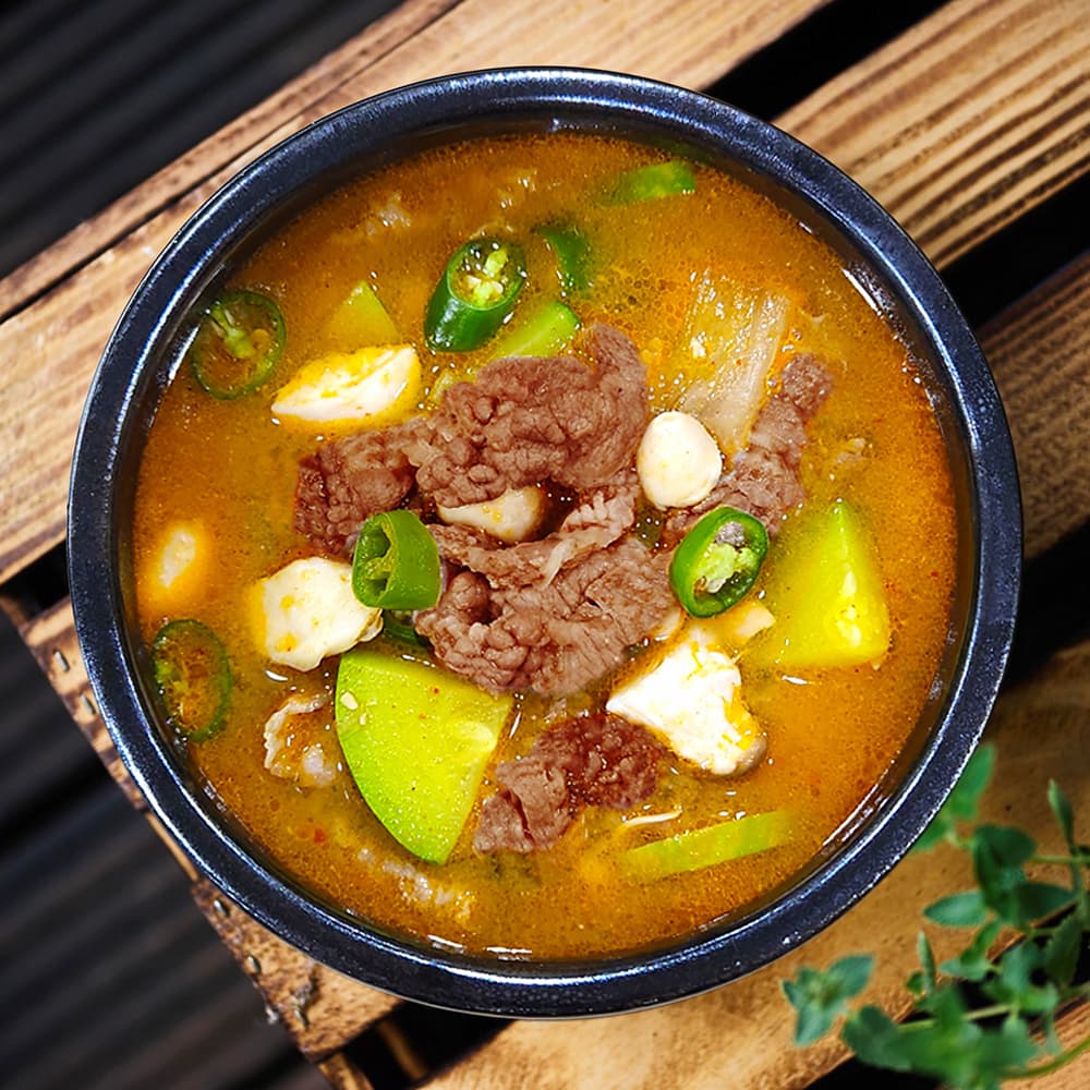 차돌박이 된장찌개 2인분 간편식 캠핑 된장국