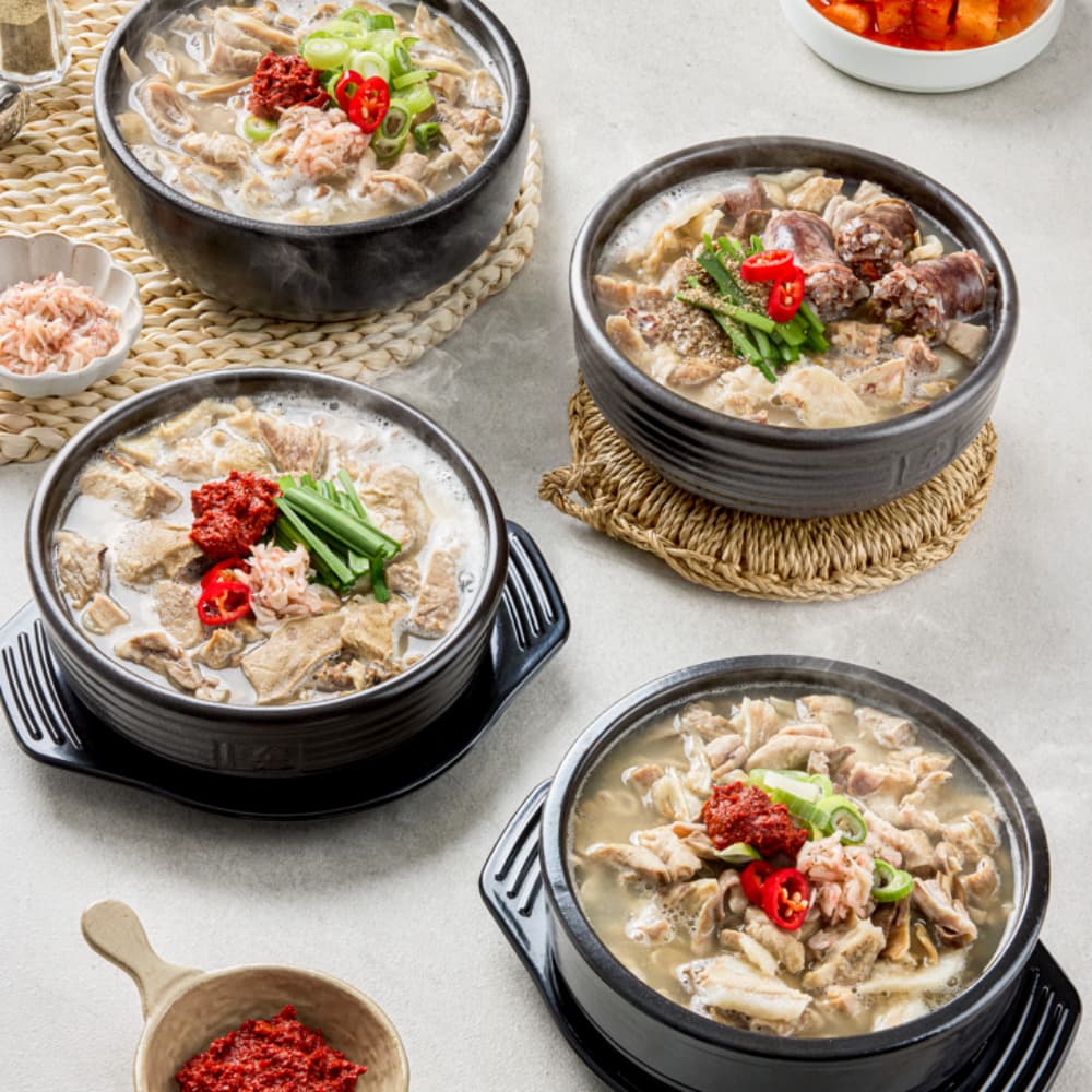 38년 건봉 돼지국밥 2인분 같은 1인분 밀키트 (4팩)