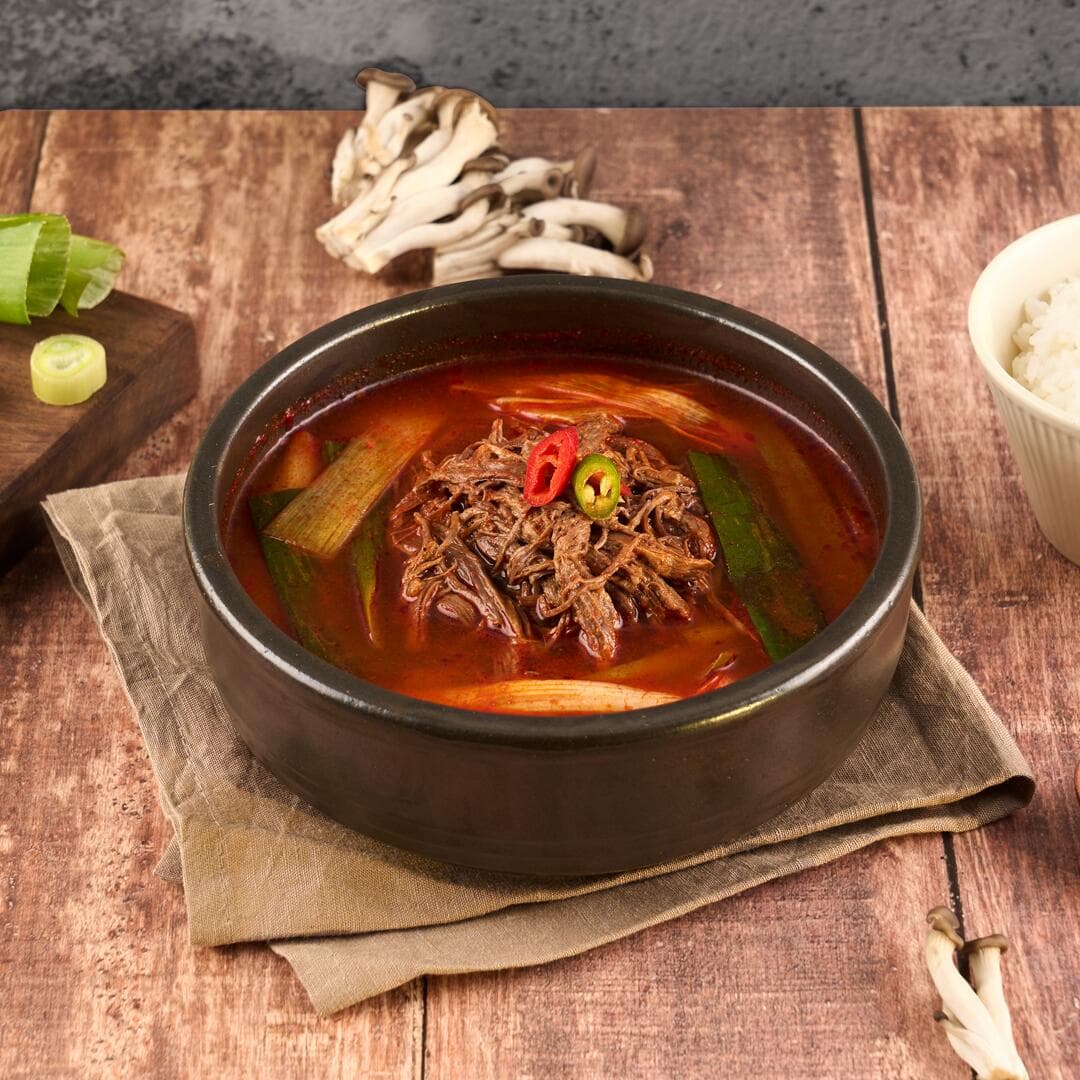 우심적 국내산 한우 양지 육개장 해장국 밀키트 800g