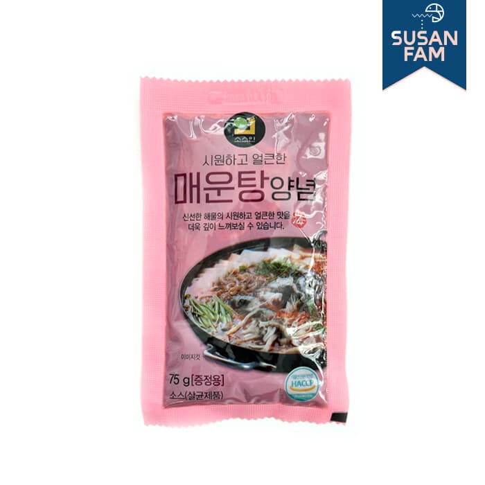 한국소스 매운탕 75g 소스인 해물탕 일회용 캠핑용 소포장 배달용 밀키트 소스