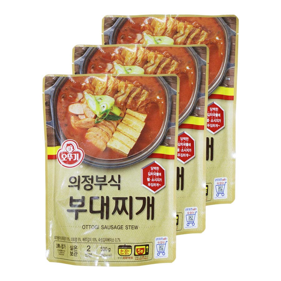 오뚜기 의정부식 부대찌개 500g 3개 즉석국 즉석탕 간편식