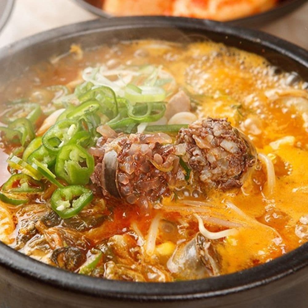 즉석 순대 국밥 밀키트 150g 6개 (담백한맛3개+얼큰한맛3개)