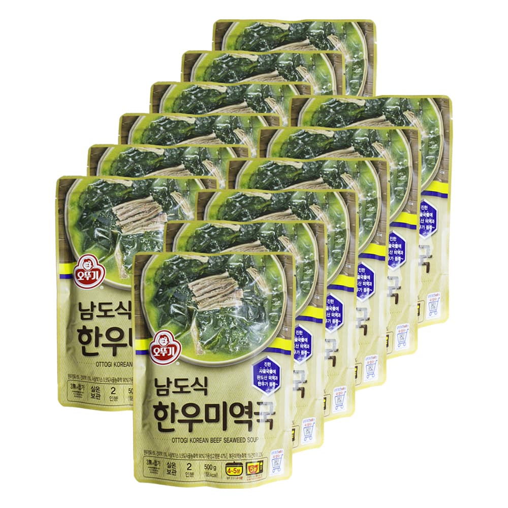 오뚜기 남도식 한우 미역국 500g 12개 즉석국 즉석탕 간편식