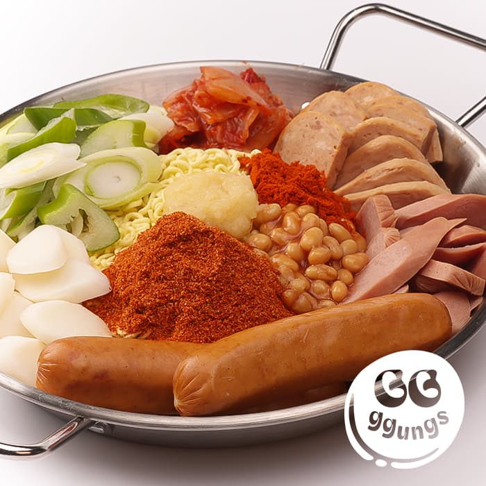 꿍스 부대찌개 밀키트 3인분 육즙팡팡 프리미엄 햄 가득