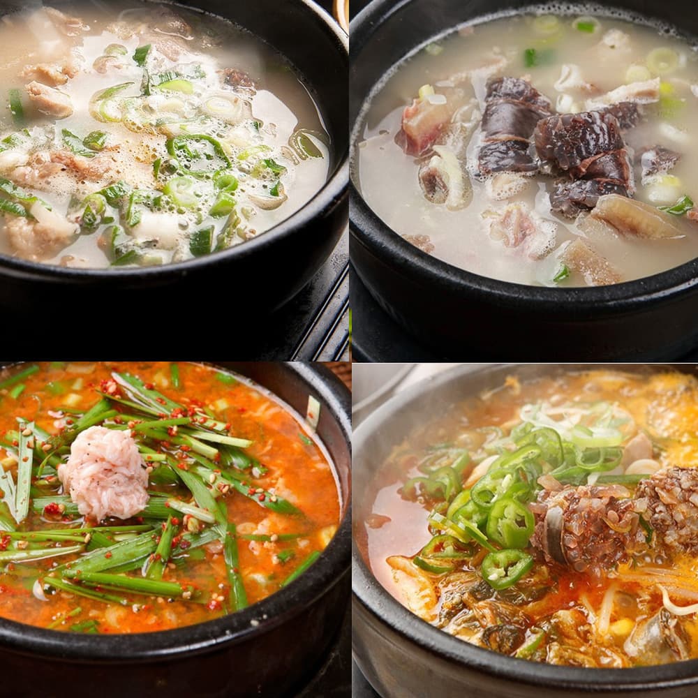 즉석 국밥 밀키트 150g 12개 (담백돼지3+얼큰돼지3+담백순대3+얼큰순대3)
